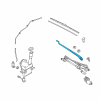 OEM 2015 Hyundai Sonata Windshield Wiper Arm Assembly(Driver) Diagram - 98311-C1000