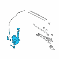 OEM Hyundai Sonata Reservoir & Pump Assembly-Washer Diagram - 98610-C2000