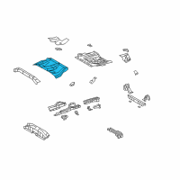 OEM Toyota Matrix Center Floor Pan Diagram - 58211-02260
