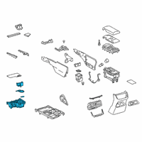 OEM 2021 Lexus ES300h Instrument Holder Assembly Diagram - 55620-33410