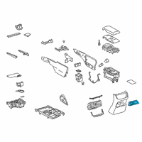 OEM 2022 Lexus ES250 Panel, Console RR En Diagram - 58924-33070-C0