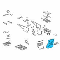 OEM 2022 Lexus ES250 Panel, Console RR En Diagram - 58923-33150-C0