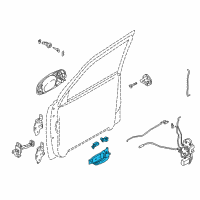 OEM 2002 Kia Sedona Door Inside Handle Assembly, Right Diagram - 0K53A5833044