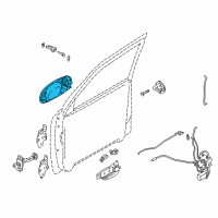 OEM 2004 Kia Sedona Outer Handle Assembly, Right Diagram - 0K52Y58410AXX