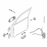 OEM Kia Sedona Inner Cable Assembly, RH Diagram - 0K53A58313