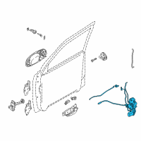 OEM Kia Sedona Front Door Lock Assembly, Left Diagram - 0K52Y59310A