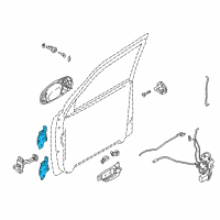 OEM 2002 Kia Sedona Hinge Assembly-Door Diagram - 0K52Y58240