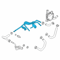 OEM 2018 Toyota Camry Oil Cooler Tube Diagram - 32907-06060