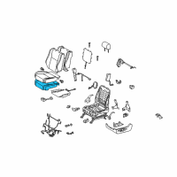 OEM 2010 Toyota Sequoia Seat Cushion Pad Diagram - 71512-0C100