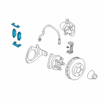 OEM 2009 Buick LaCrosse Pad Kit, Front Disc Brake Diagram - 19121389