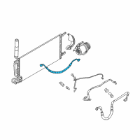 OEM 2007 Buick Rendezvous Hose Asm-A/C Compressor & Condenser Diagram - 10307411