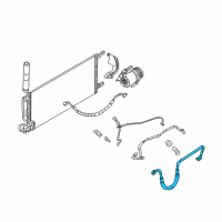 OEM 2001 Pontiac Montana Compressor & Condenser Hose Diagram - 10315020