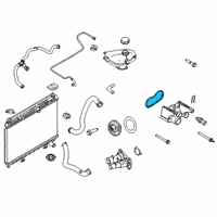 OEM Ford Fiesta Water Outlet Gasket Diagram - 7M5Z-8255-A