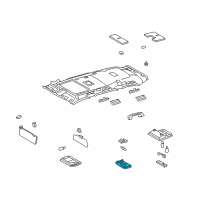 OEM 2008 Lexus LX570 Lamp Assembly, Dome Diagram - 81240-60070-A0