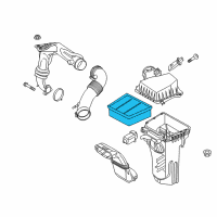 OEM 2015 Ford Fiesta Air Filter Diagram - CN1Z-9601-A