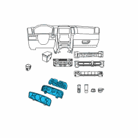 OEM 2009 Jeep Grand Cherokee Cluster-Instrument Panel Diagram - 68033381AG