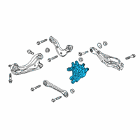 OEM 2018 Honda Civic Knuckle Complete, Left Rear Diagram - 52215-TBA-A00