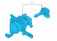 OEM Hyundai Kona Electric LAMP ASSY-FR FOG, LH Diagram - 92201-J9500