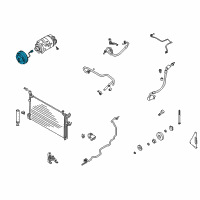 OEM 2004 Nissan 350Z Clutch Assy-Compressor Diagram - 92660-AG00A