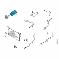 OEM Infiniti FX35 A/C Compressor Diagram - 92610AC00A