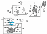 OEM 2022 Hyundai Sonata Pad Assembly-Front Seat Cushion, LH Diagram - 88151-L0010