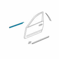 OEM 2007 Infiniti M45 Moulding Assy-Front Door Outside, RH Diagram - 80820-EG000