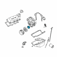 OEM Ford F-350 Timing Cover Front Seal Diagram - E6DZ-6700-A