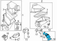 OEM 2022 BMW M5 Filtered Air Duct Diagram - 13-71-7-852-384