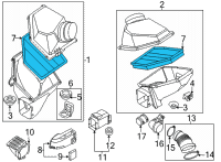 OEM BMW M8 Air Filter Element Diagram - 13-71-7-852-380