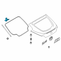 OEM 2007 BMW Z4 Left Trunk Lid Hinge Diagram - 41-00-3-420-713