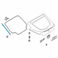 OEM 2008 BMW Z4 Gas Pressurized Spring For Trunk Lid Diagram - 51-24-3-420-572