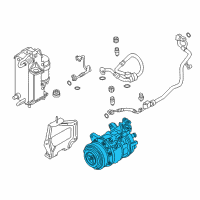 OEM BMW 740i Air Conditioning Compressor With Magnetic Coupling Diagram - 64-52-7-945-819