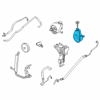 OEM 2002 GMC Yukon XL 2500 Reservoir Kit, P/S Fluid Diagram - 26087431