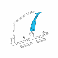 OEM 2003 Chevrolet Cavalier Panel Asm-Center Pillar Upper Trim *Graphite Diagram - 15141369