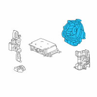 OEM 2020 Honda Civic Reel Assembly, Cable Diagram - 77900-TBA-A12