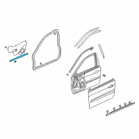 OEM 1999 Honda Accord Weatherstrip, FR. (Lower) Diagram - 72326-S84-A02