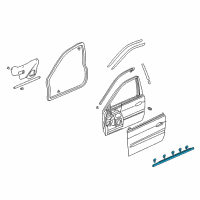 OEM 2000 Honda Accord Molding Assy., R. FR. Door Diagram - 72410-S84-A01
