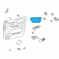 OEM 2005 Lexus LX470 Front Armrest Assembly, Right Diagram - 74210-60102-B2