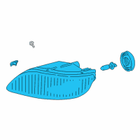 OEM 2001 Toyota Avalon Fog Lamp Assembly Diagram - 81220-AC020