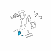 OEM 1996 Chevrolet S10 Molding Asm-Body Side Lower Rear <Use 1C4N*Charcoal Diagram - 15023272