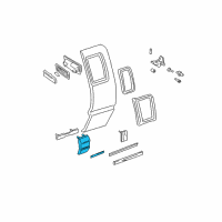 OEM 1995 GMC Sonoma Molding Kit, Bs Lower LH *Gray Diagram - 12543919