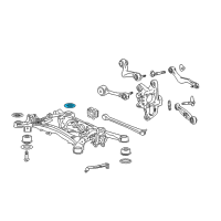 OEM Lexus Stopper, Rear Suspension Member, Rear Upper Diagram - 52277-50031