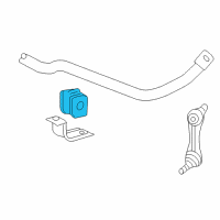 OEM Chevrolet Corvette Stabilizer Bar Insulator Diagram - 25796968