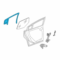 OEM 2020 Dodge Charger Glass-Rear Door Flush Glass Diagram - 68040040AH