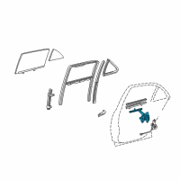 OEM 2005 Lexus LS430 Regulator Sub-Assy, Rear Door Window, LH Diagram - 69804-50030