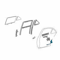 OEM 2003 Lexus LS430 Motor Assy, Power Window Regulator, RH Diagram - 85710-50090