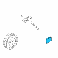 OEM 2006 Kia Optima Tire Pressure Monitoring Sensor Module Assembly Diagram - 958003L500