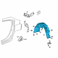 OEM 2019 Chevrolet Cruze Wheelhouse Liner Diagram - 39108336