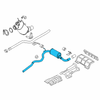 OEM 2018 BMW 328d Rear Muffler Diagram - 18-30-8-570-265