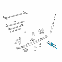 OEM Toyota Shackle Diagram - 04483-0C031